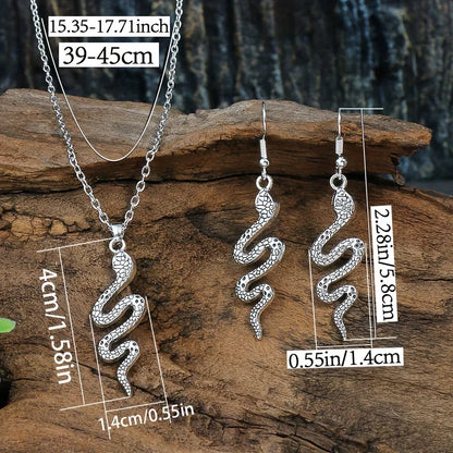 3pcs Retro Ethnic Style Women's Earrings and Necklace Set - alotasawkli