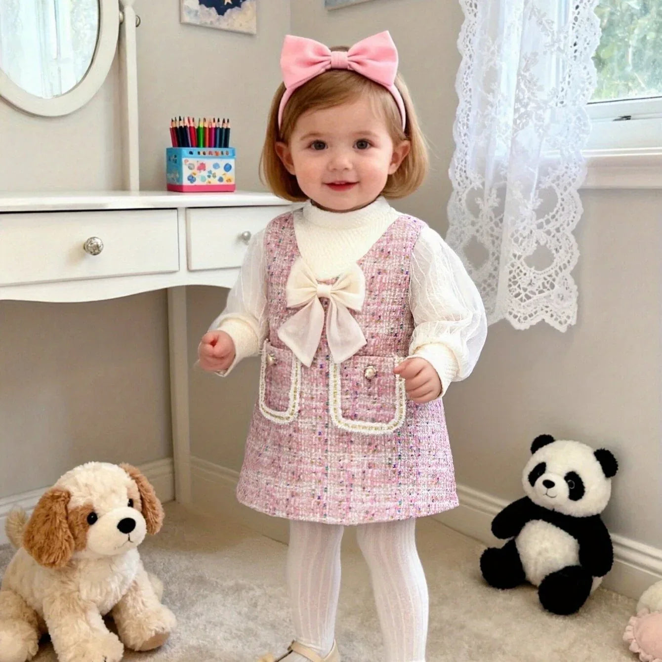 TEMU-New Arrival Girl's Winter Party Dress - alotasawkli
