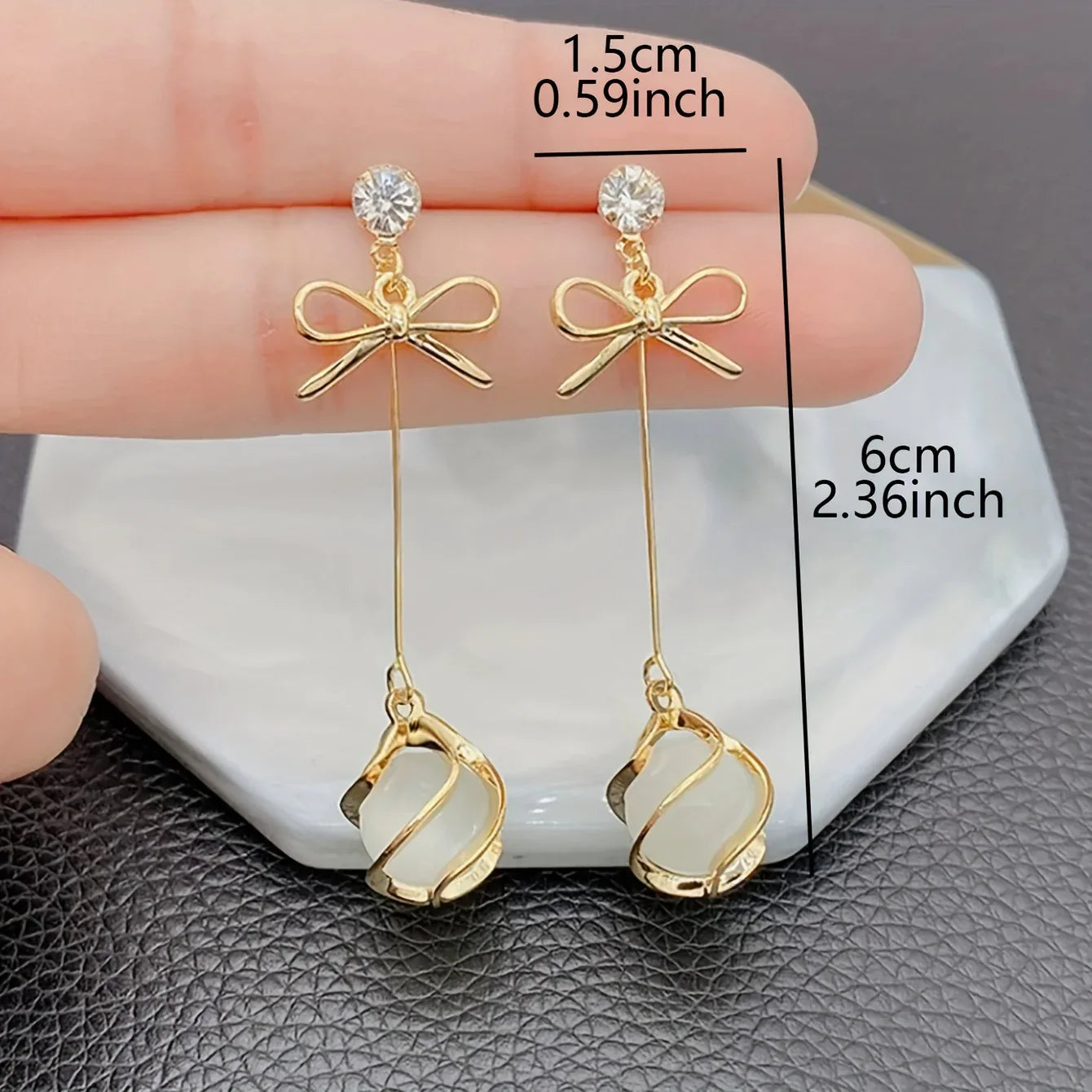 [1 Pair Elegant Earrings] 1 Pair Elegant Minimalist Long Earrings - alotasawkli