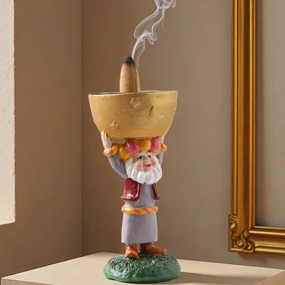 TEMU-Resin Creative Middle Eastern Character Statue Incense Holder - alotasawkli