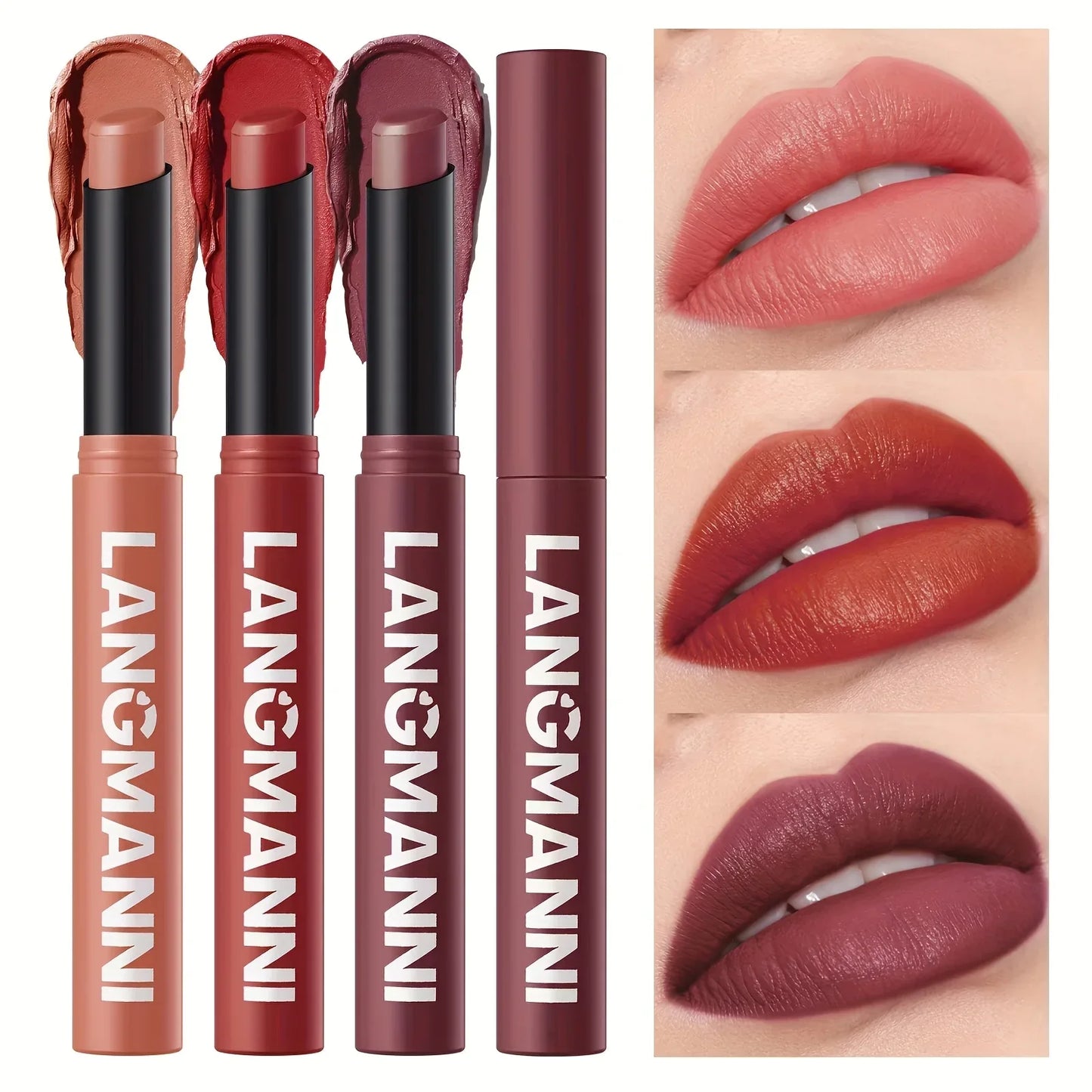 [Matte Lipstick] Matte Lipstick Single Pack | 12 Colors with Lasting Moisture - alotasawkli