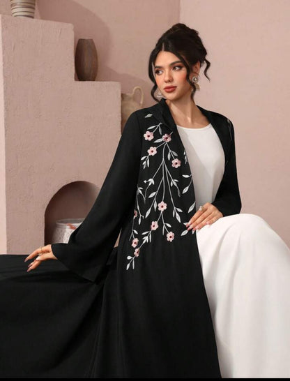 Al Najma Elegante Arabische abaya-jurk met rijkelijk