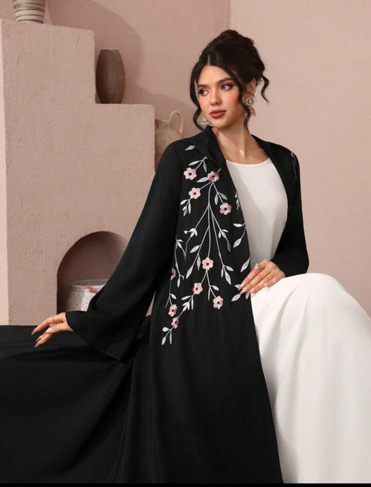 Al Najma Elegante Arabische abaya-jurk met rijkelijk