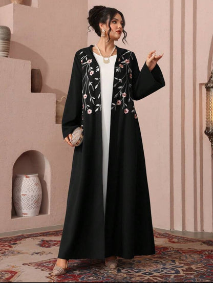 Al Najma Elegante Arabische abaya-jurk met rijkelijk