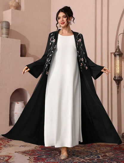 Al Najma Elegante Arabische abaya-jurk met rijkelijk