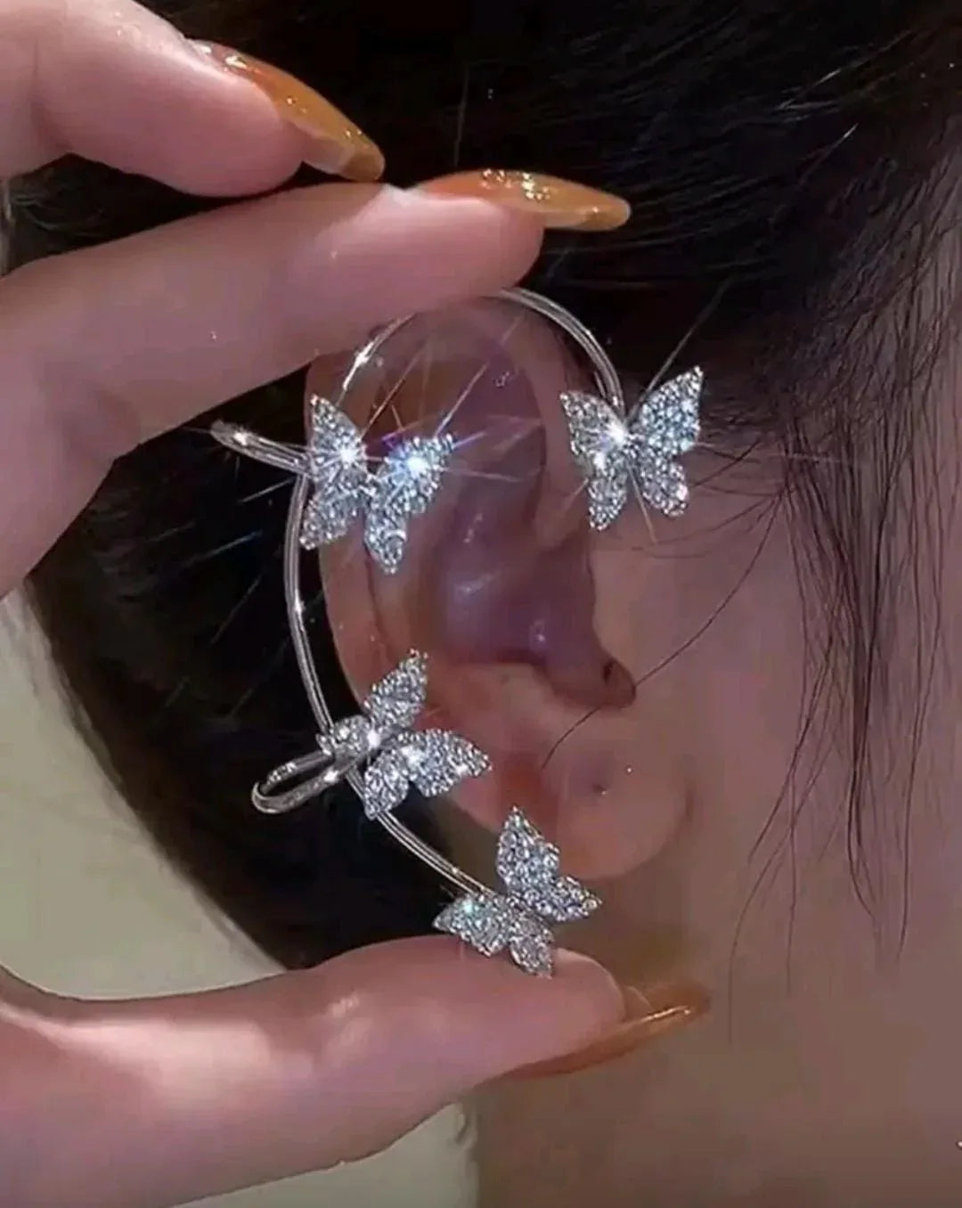 قرط "موكب الفراشات" (Ear Cuff) - alotasawkli