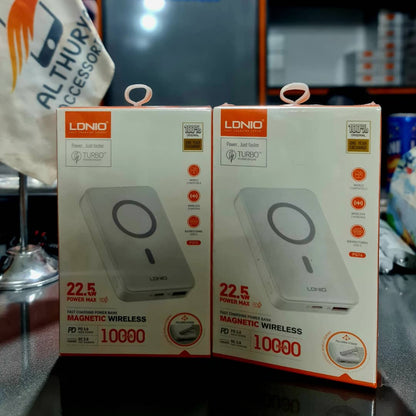 🔋 LDNIO Magnetic Wireless Power Bank - 10000mAh شاحن