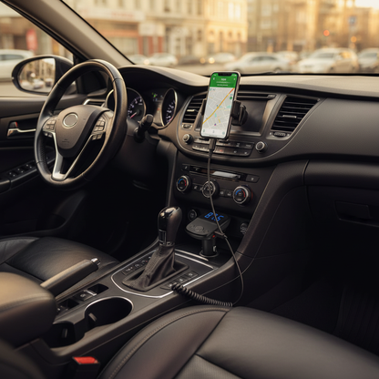 جهاز LDNIO C706Q - بلوتوث FM وشاحن سيارة سريع بقوة 25 واط