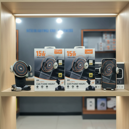 LDNIO High Power Car Phone Mount - 15Wشحن لاسلكي