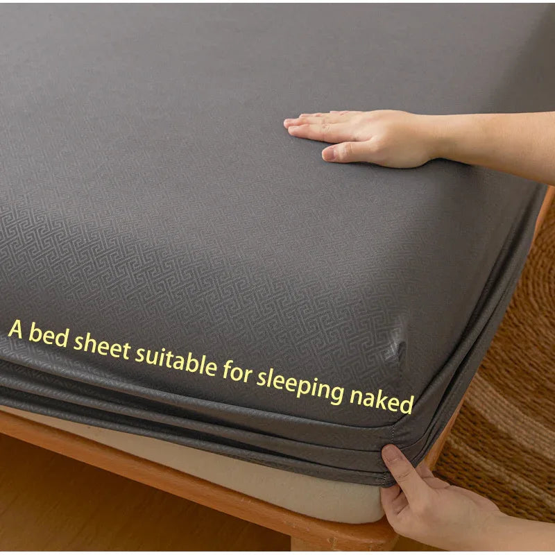 TEMU-3pcs Luxury Fitted Sheet Set: One Fitted Sheet + Two Pillowcases - alotasawkli