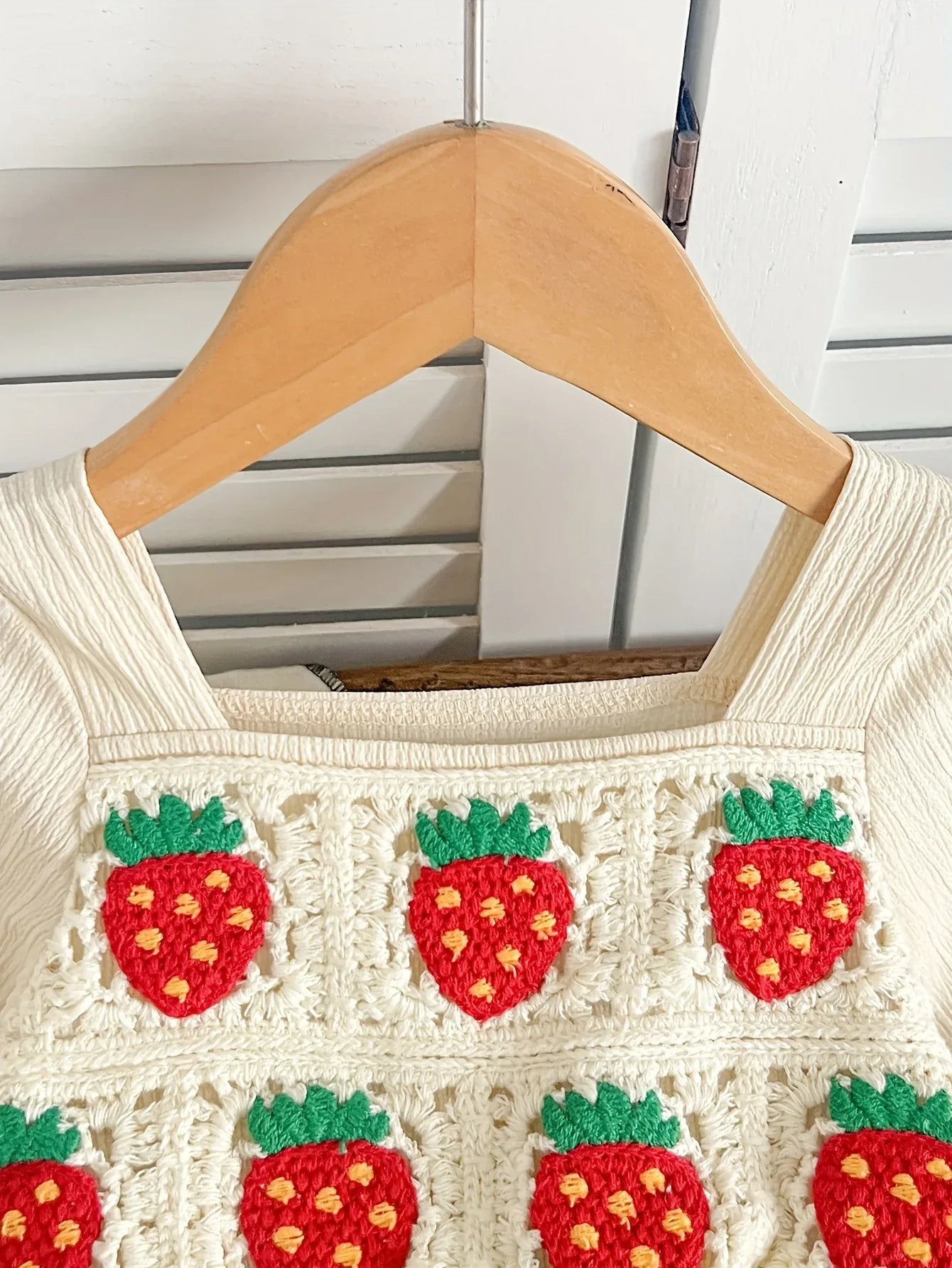 New Arrival Girl's Strawberry Embroidery Dress with Matching Bag - Winter Long Dress with Square Neck, Full Umbrella & Strawberry Outfit for Photoshoots, Parties, Outdoor Play (Hand Washable) | Autumn Winter One-Piece Dress - alotasawkli