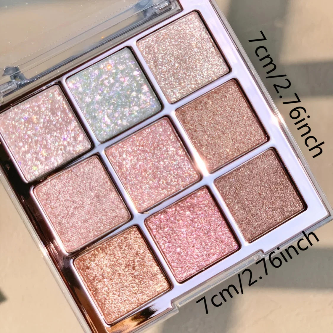 ErshiQi 9-Color Shimmer & Metallic Sparkling Eye Shadow - alotasawkli