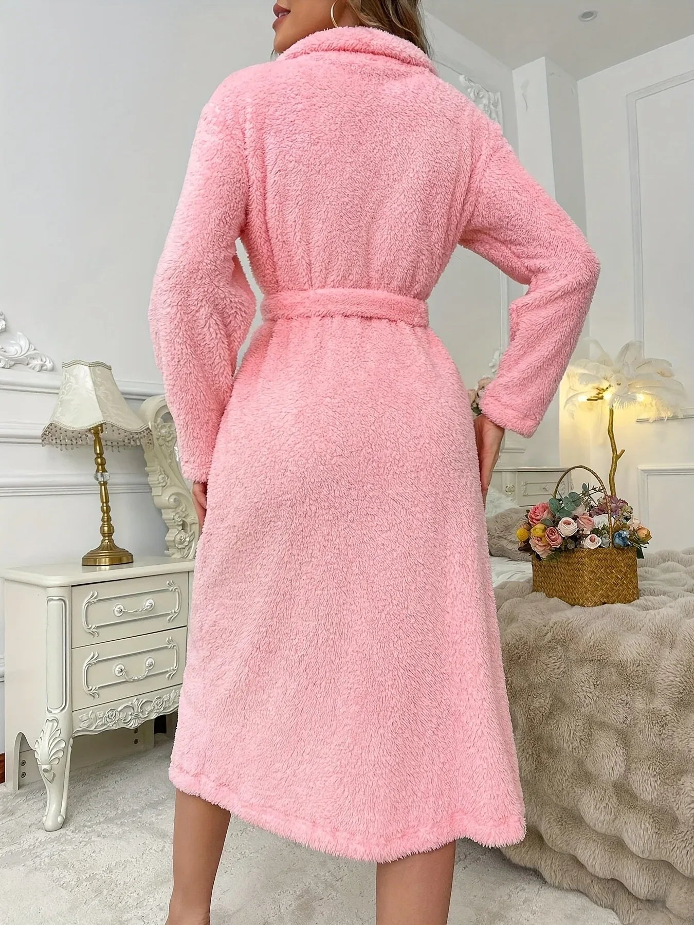TEMU-A Cozy Fleece Bathrobe That Is Warm And Breathable - alotasawkli