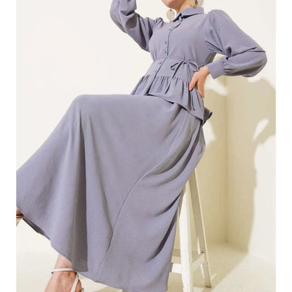 VOLT CLOTHING طقم قطعتين بأزرار سحاب وحافة منتفخة - alotasawkli