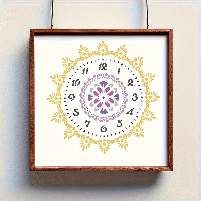 TEMU-4pcs floral border clock templates - alotasawkli