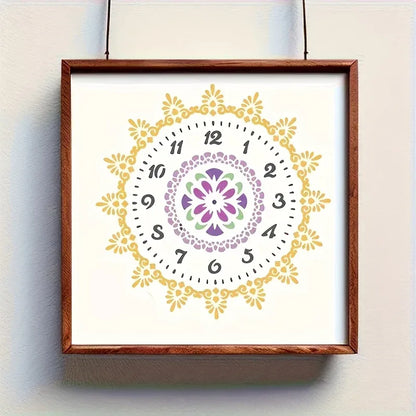TEMU-4pcs floral border clock templates - alotasawkli