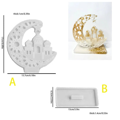 TEMU-Moon Display Rack Resin Silicone Molds - alotasawkli