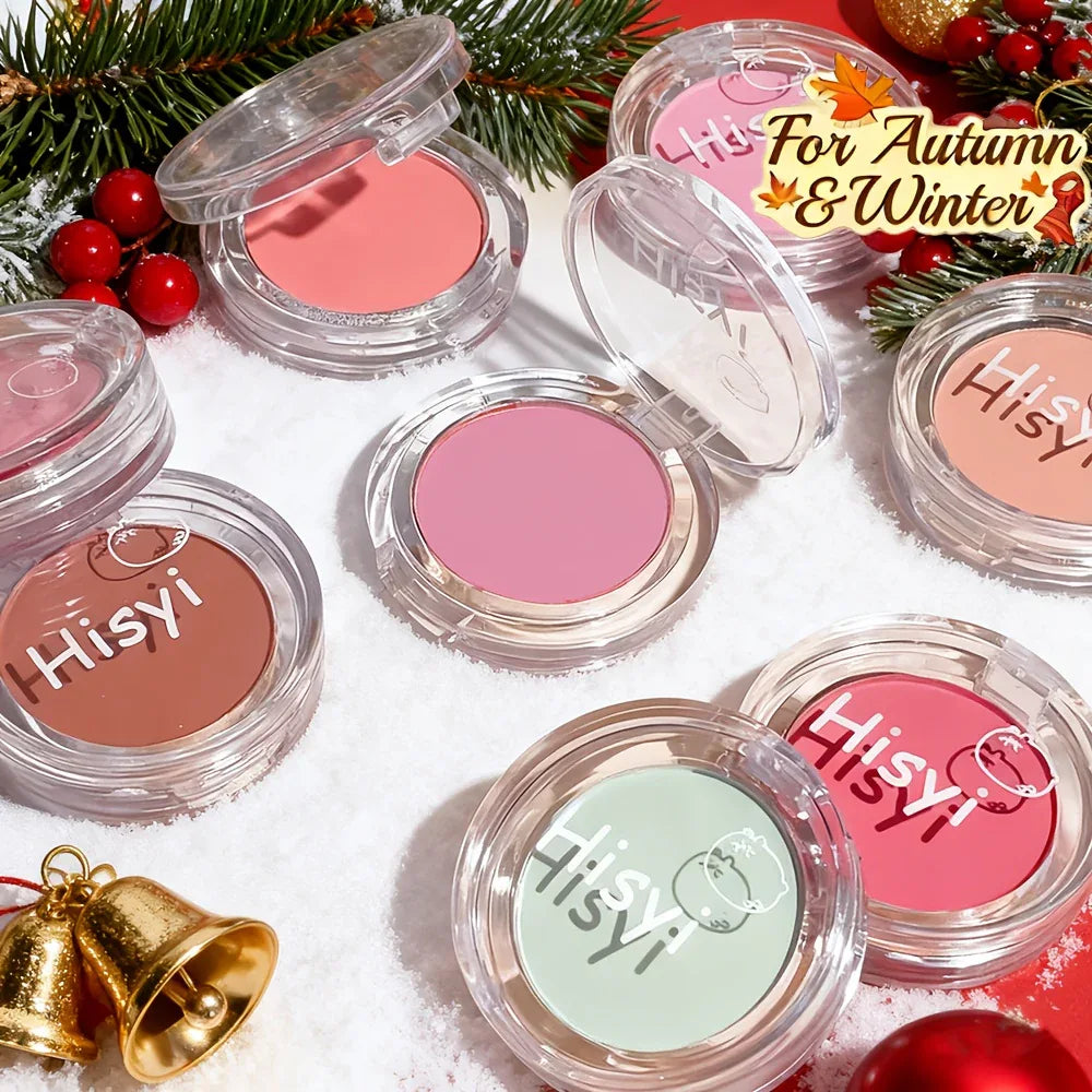 HISYI 9 Colors Blush Powder - Shimmering Pearlescent Blush - alotasawkli