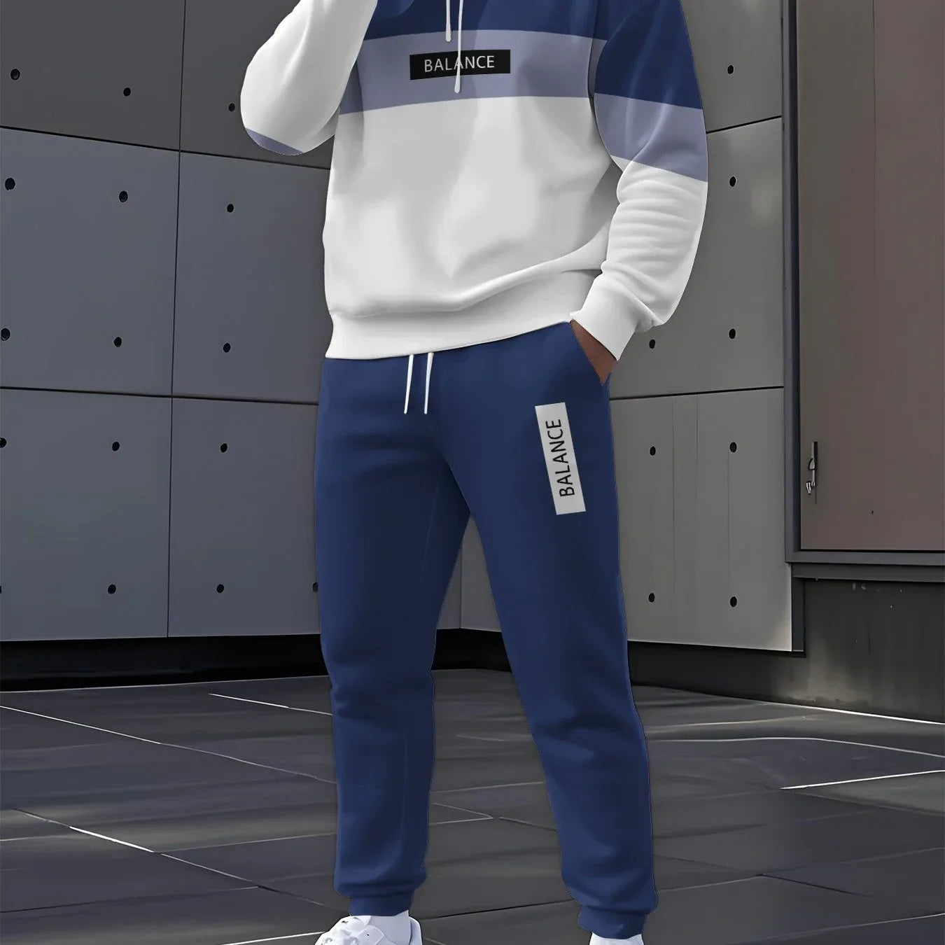 TEMU-Holiday Special 2025 Men's Trendy Sweatshirt Set - alotasawkli