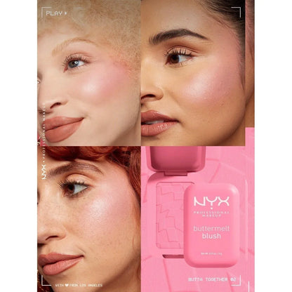 NYX Professional Makeup بودرة خدود كريمية بلون الوردي - 02 Butta Together - alotasawkli
