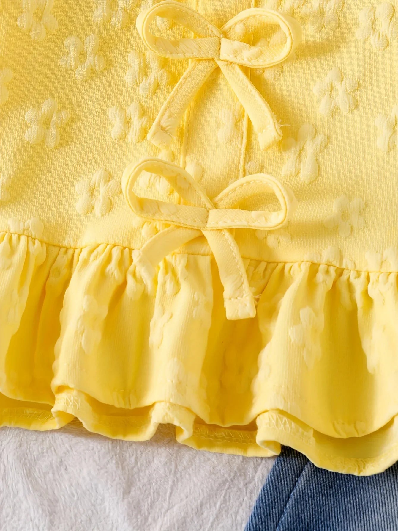 TEMU-Girls' 2pcs Set: Bow-Embellished Long-Sleeve - alotasawkli