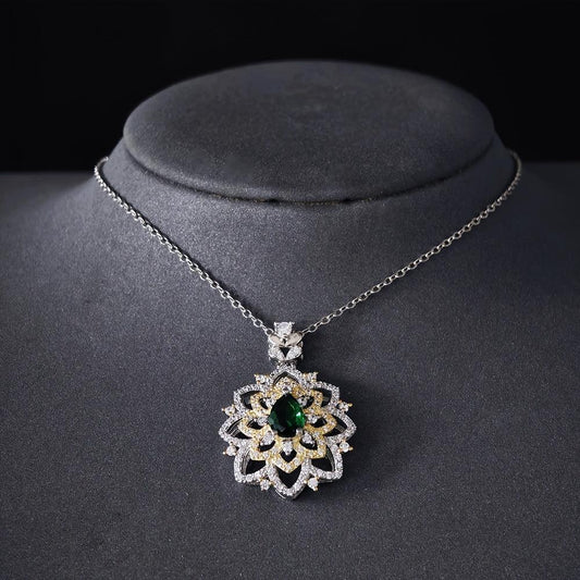TEMU-New Royal Luxury Elegant Synthetic Zirconia Women's Necklace - alotasawkli