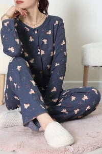 Powder Pink Seersucker Pajama Set