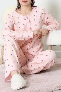 Powder Pink Seersucker Pajama Set