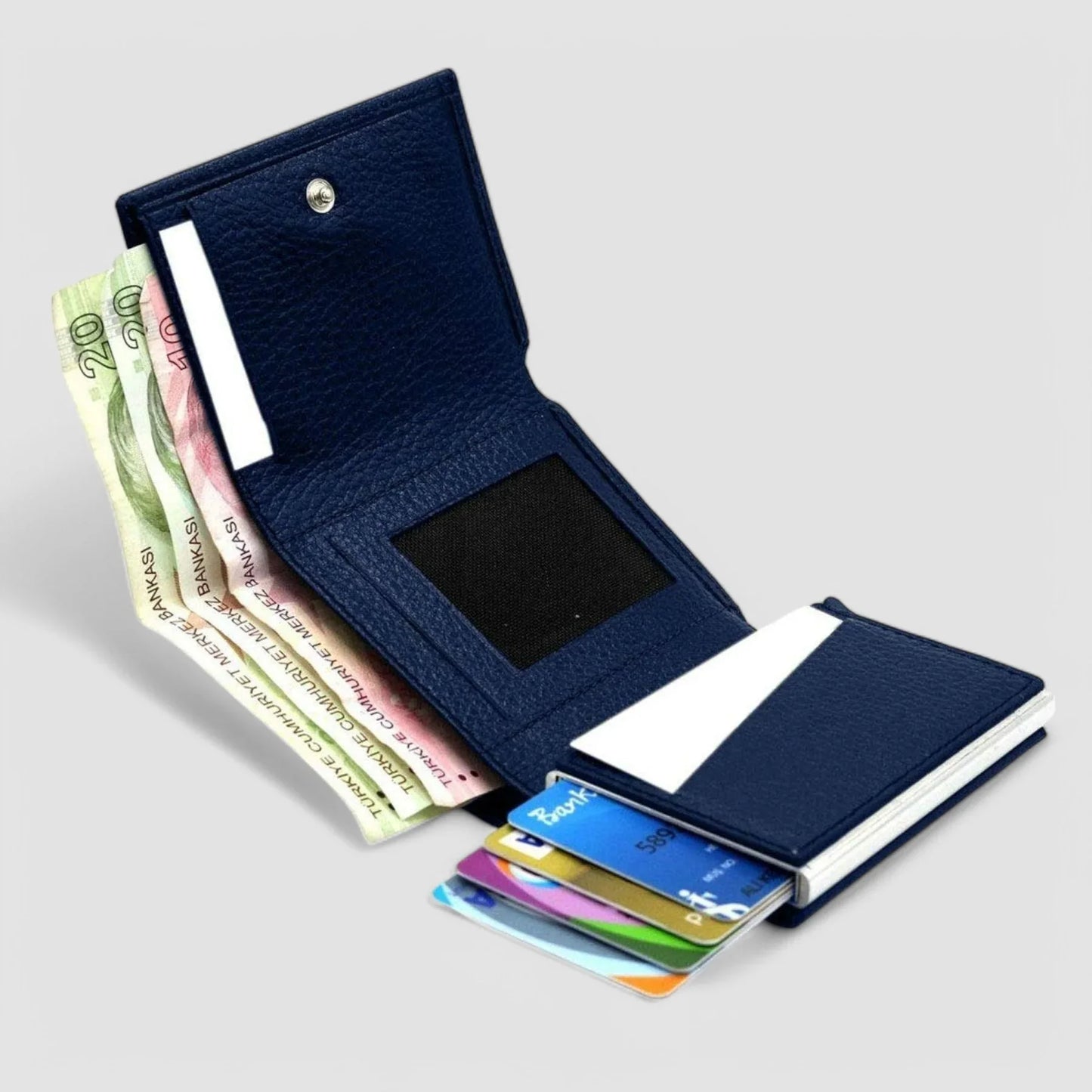 حامل بطاقة ومحفظة Lederax LD03 - ميكانيكية أوتوماتيكية - alotasawkli