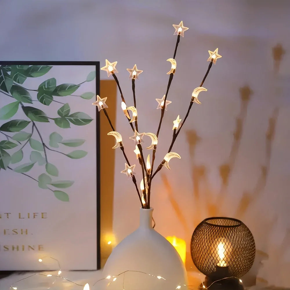 TEMU-Branch Light with 20 LEDs - Islamic Ramadan/Eid Decoration - alotasawkli