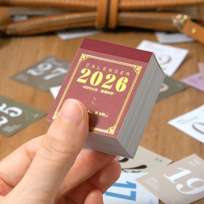 1pc 2026 Mini Calendar - alotasawkli