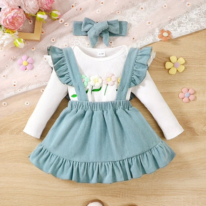 3pcs Newborn Baby Winter Outfit - Knit Bodysuit, Matching & Headband | Cozy Clothes for Photoshoots, for Hakiya | Machine Washable Winter Wear (3pcs), Perfect for Outdoor - alotasawkli