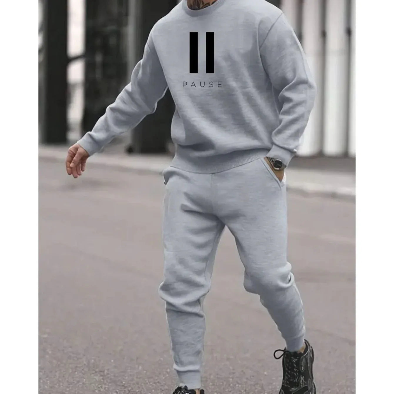 تي شيرت رجالي بتصميم عصري مطبوع عليه "MEN PAUSE ALT ÜST Team Fashion"، مناسب للركوب على الدراجات - alotasawkli