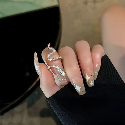 1pc Serpentine Ring - Women's Fashion Trendy Adjustable Open Ring - alotasawkli