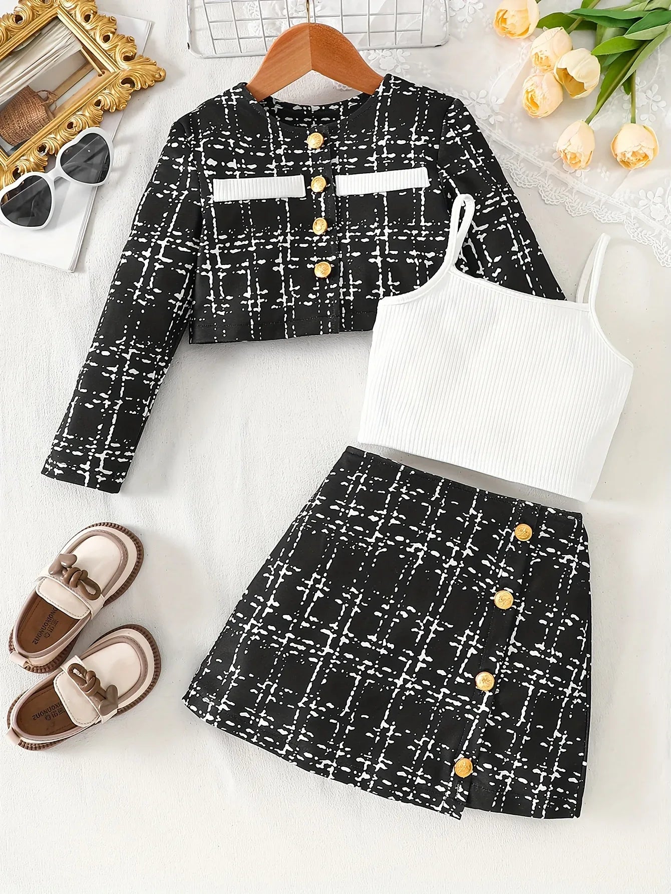 TEMU-3pcs Girls' Spring/Autumn Set - alotasawkli