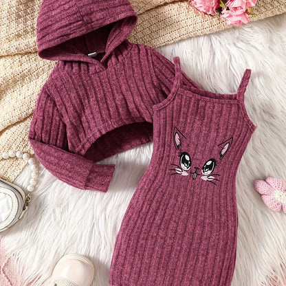 TEMU-A Cute And Trendy Two-Piece Set for Baby Girls And Toddlers - alotasawkli