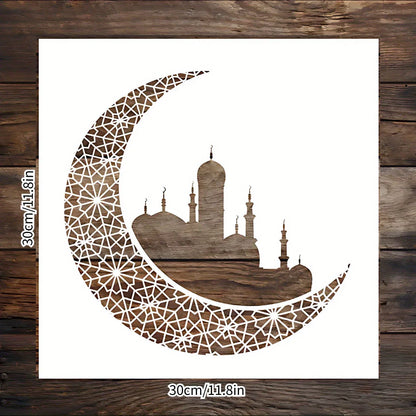 TEMU-Moorish Crescent Reusable Stencil for Art - alotasawkli