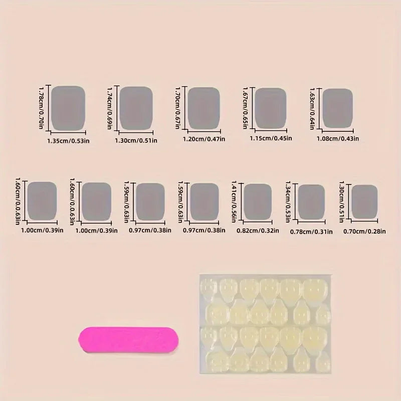 TEMU-24pcs Simple Short Pure Desire Cute Sweet Press - alotasawkli