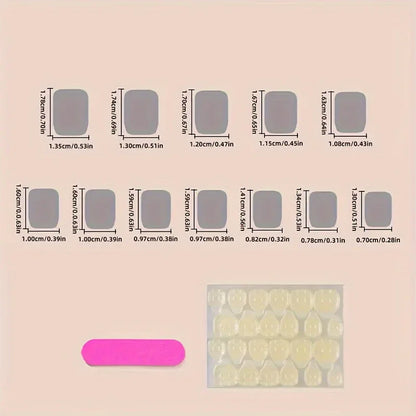 TEMU-24pcs Simple Short Pure Desire Cute Sweet Press - alotasawkli