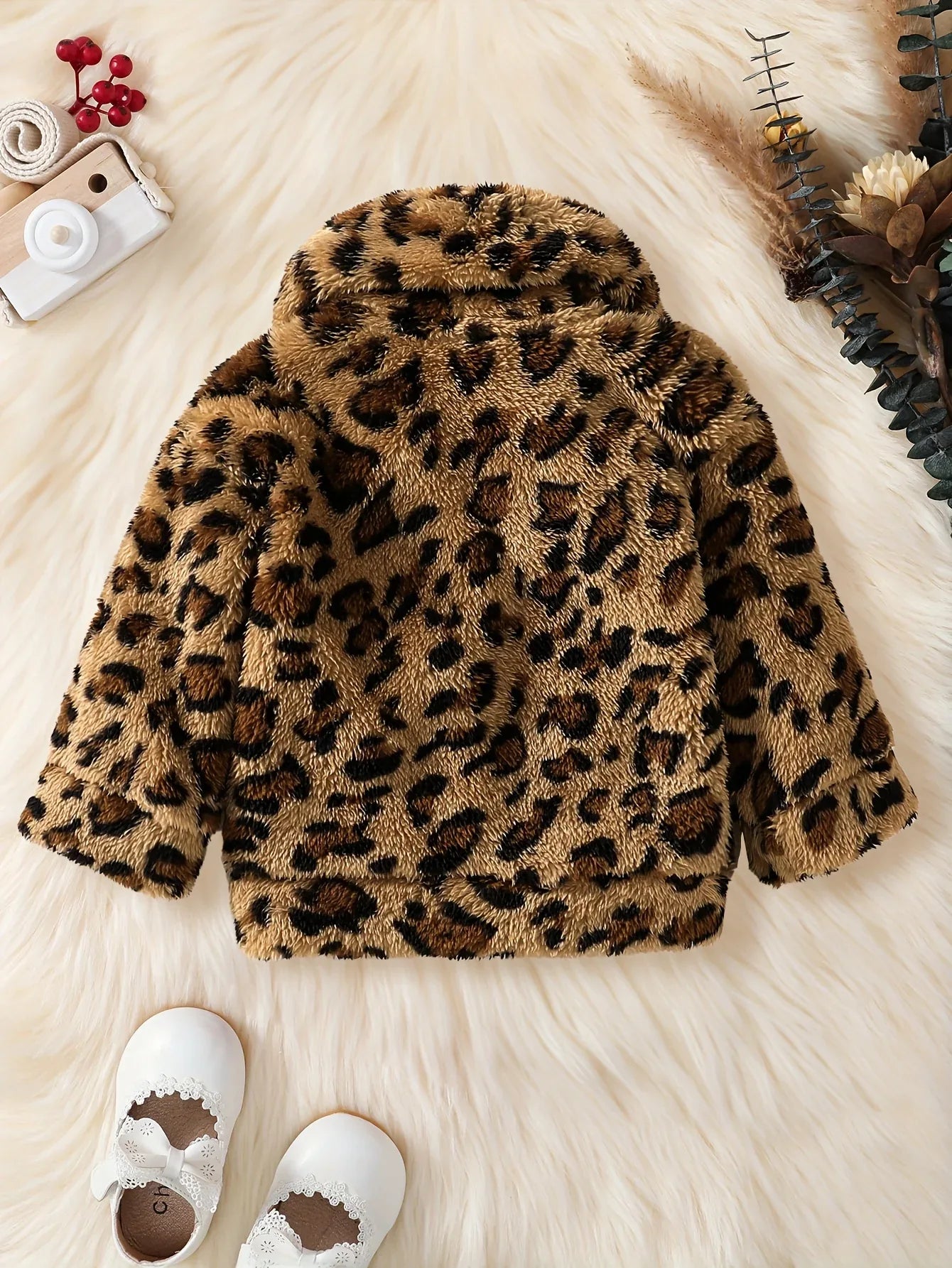 TEMU-Baby Girl'S Autumn And Winter Leopard - alotasawkli