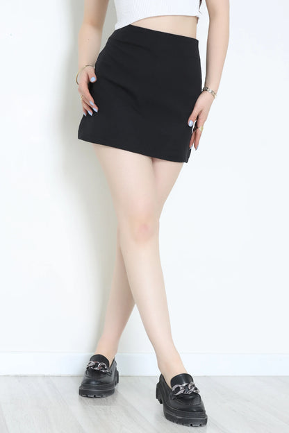 Red A-Line Mini Skirt – Double Crepe Fabric