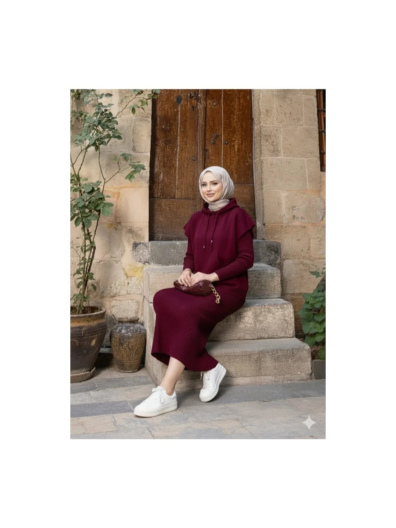طقم سويت شيرت بجيوب وقبعة من SAYZEN - سترة 2 قطعة - alotasawkli