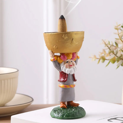 TEMU-Resin Creative Middle Eastern Character Statue Incense Holder - alotasawkli