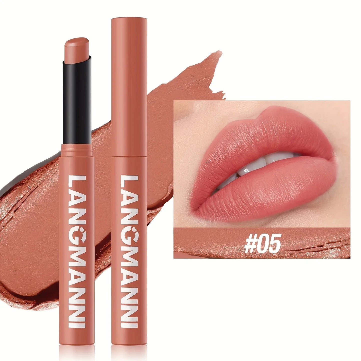 [Matte Lipstick] Matte Lipstick Single Pack | 12 Colors with Lasting Moisture - alotasawkli
