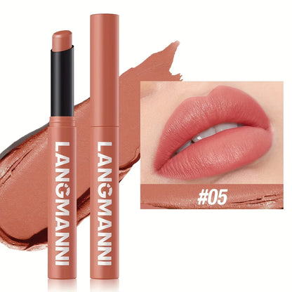 [Matte Lipstick] Matte Lipstick Single Pack | 12 Colors with Lasting Moisture - alotasawkli