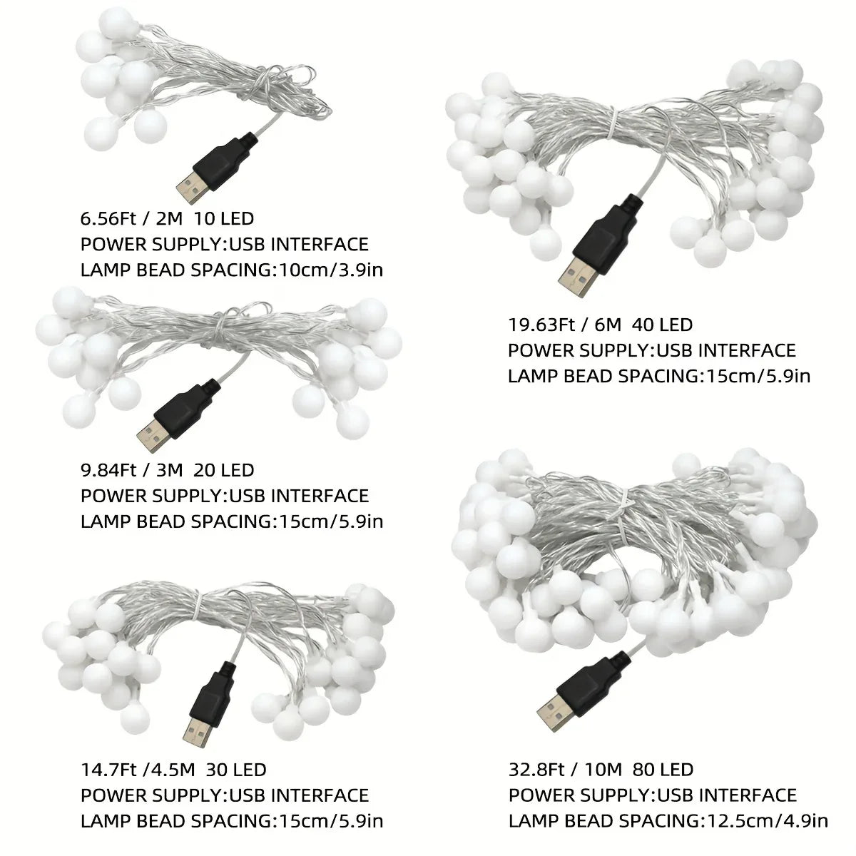 TEMU-Globe String Light, 10/20/30/40/80 Led Fairy Light, Usb Power - alotasawkli