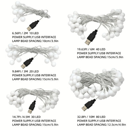 TEMU-Globe String Light, 10/20/30/40/80 Led Fairy Light, Usb Power - alotasawkli