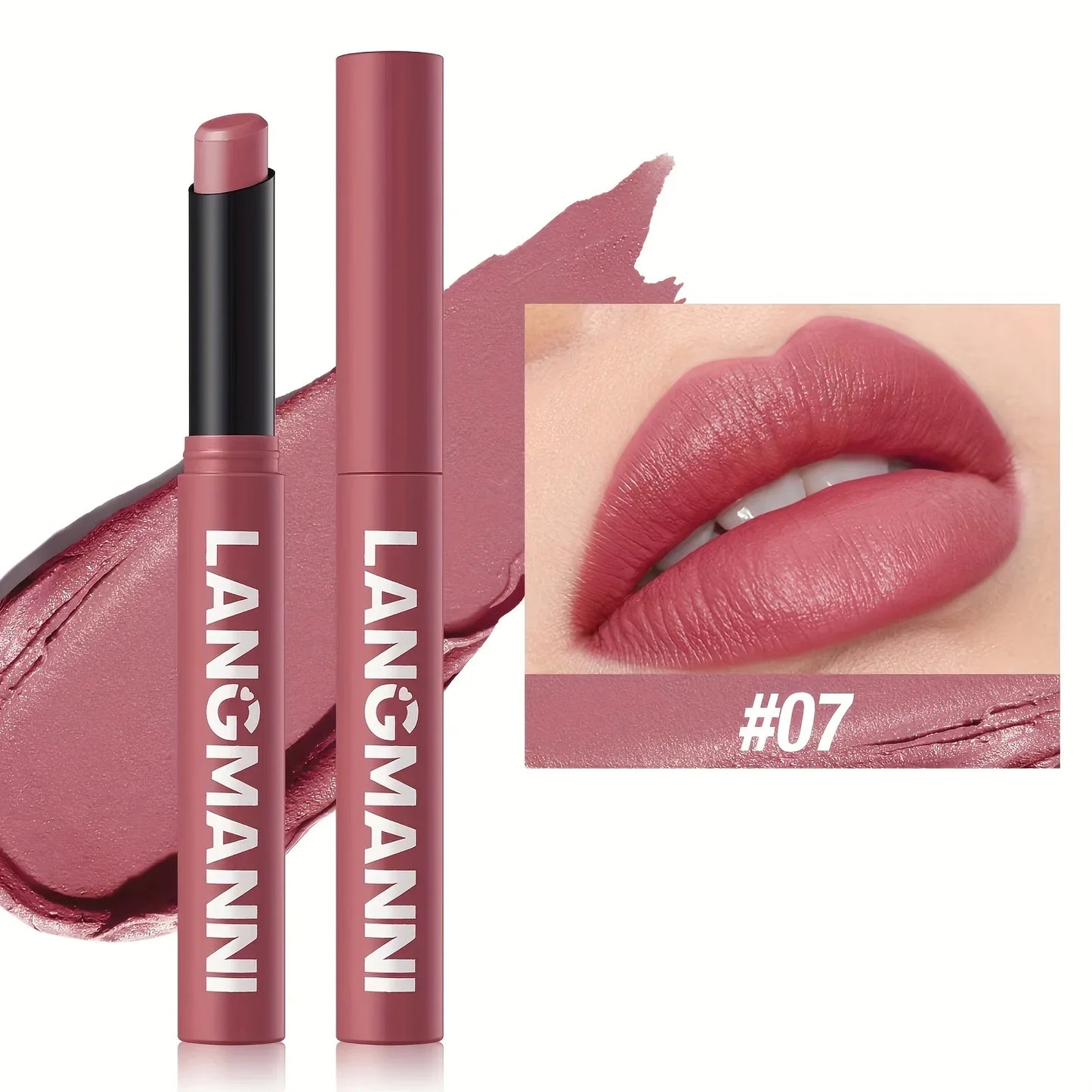 [Matte Lipstick] Matte Lipstick Single Pack | 12 Colors with Lasting Moisture - alotasawkli