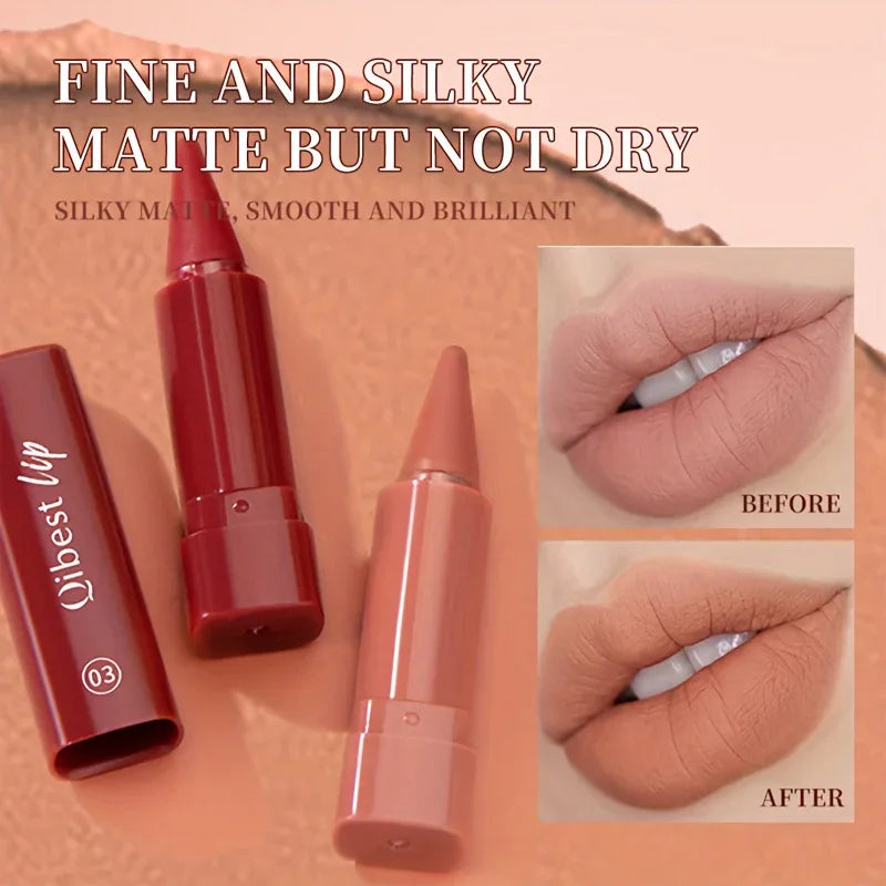 2-in-1 Matte Lip Liner and Lipstick - alotasawkli