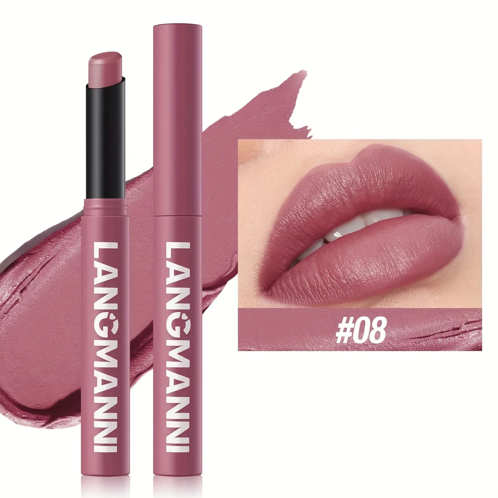[Matte Lipstick] Matte Lipstick Single Pack | 12 Colors with Lasting Moisture - alotasawkli